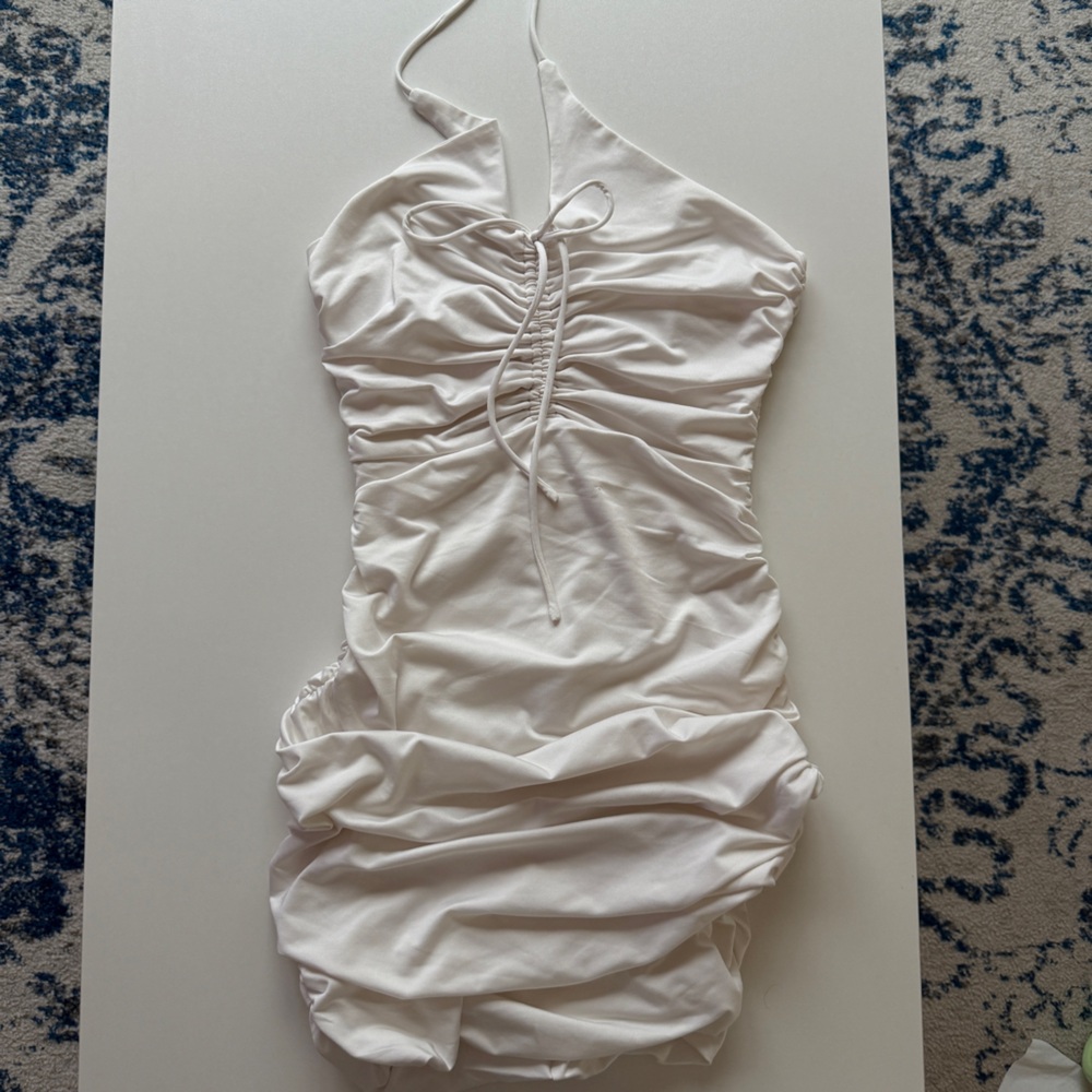 Princess Polly White Halter Bodycon Dress - Picture 2 of 6